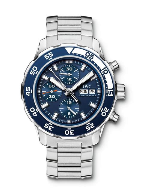 iwc stainless steel bracelet aquatimer|iwc aquatimer wrist watch.